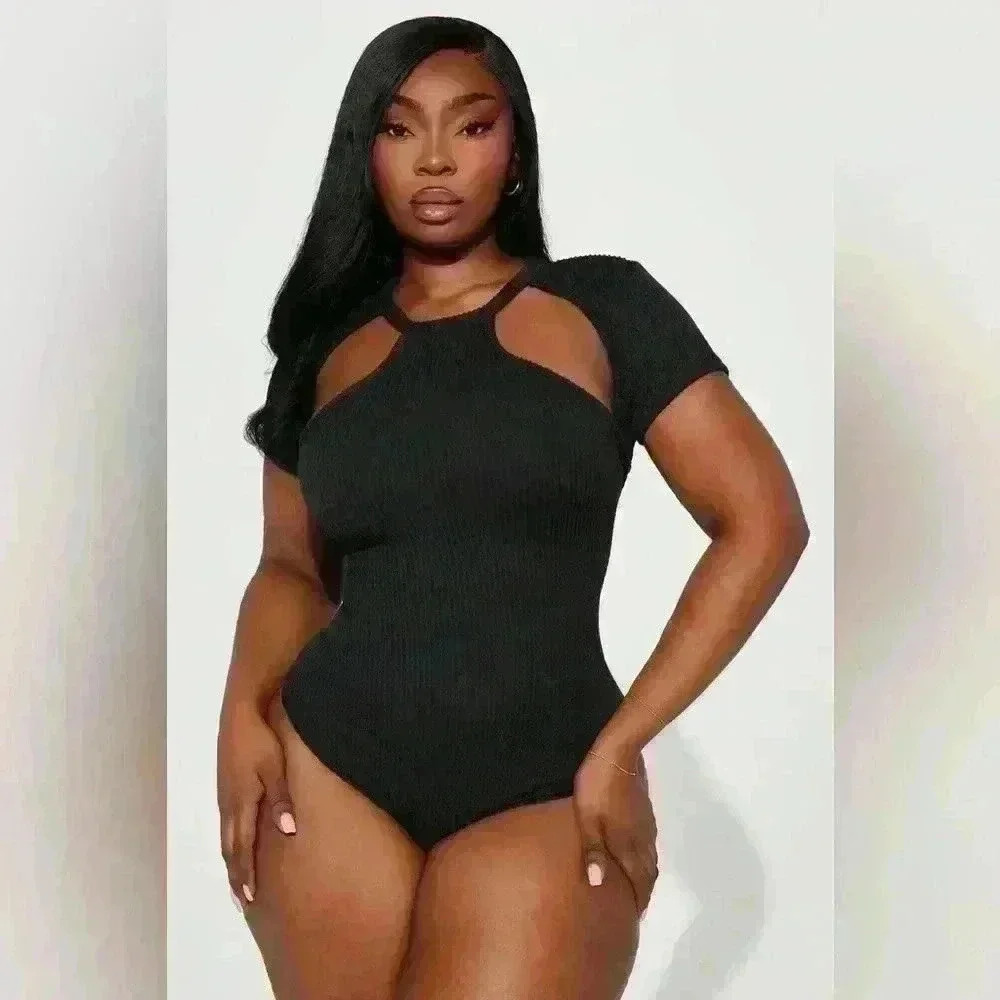 Never  Going Back Bodysuit - Black